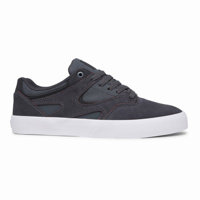 DC Kalis Vulc S Suede Men's Black/Grey Skate Shoes Australia YAG-412